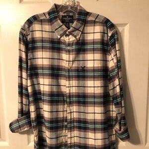 American Eagle Plaid Large Button Down